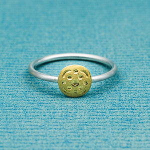 Ring (7,5 mm) - glattmatt, Stempel, rund, konvex