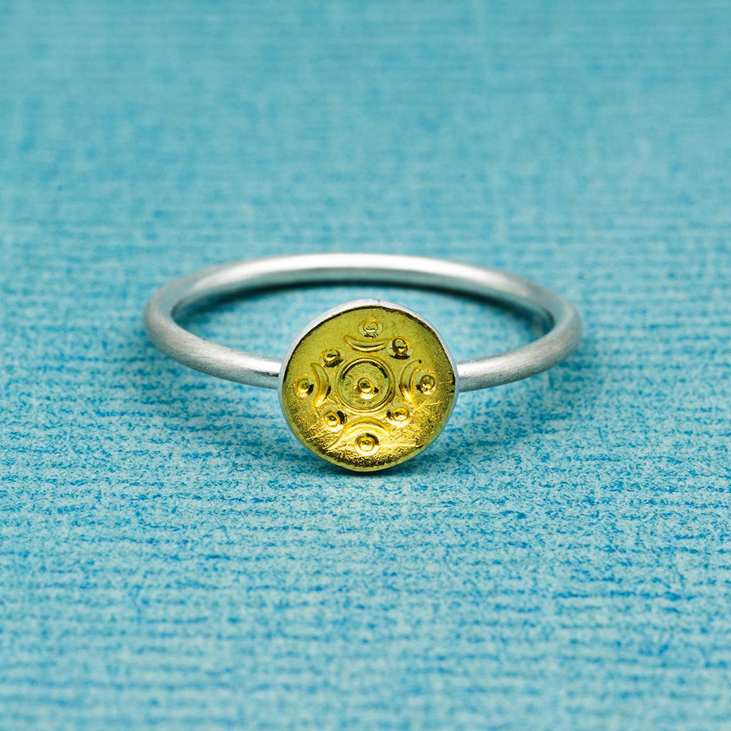 Ring (8,5 mm) - glattmatt, Stempel, rund, konkav