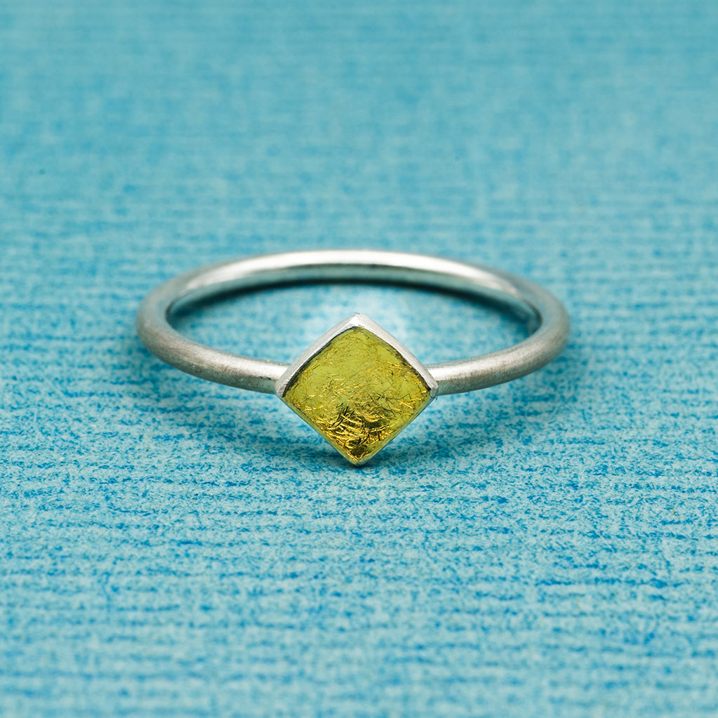 Ring (6 mm) - eismatt, quadratisch
