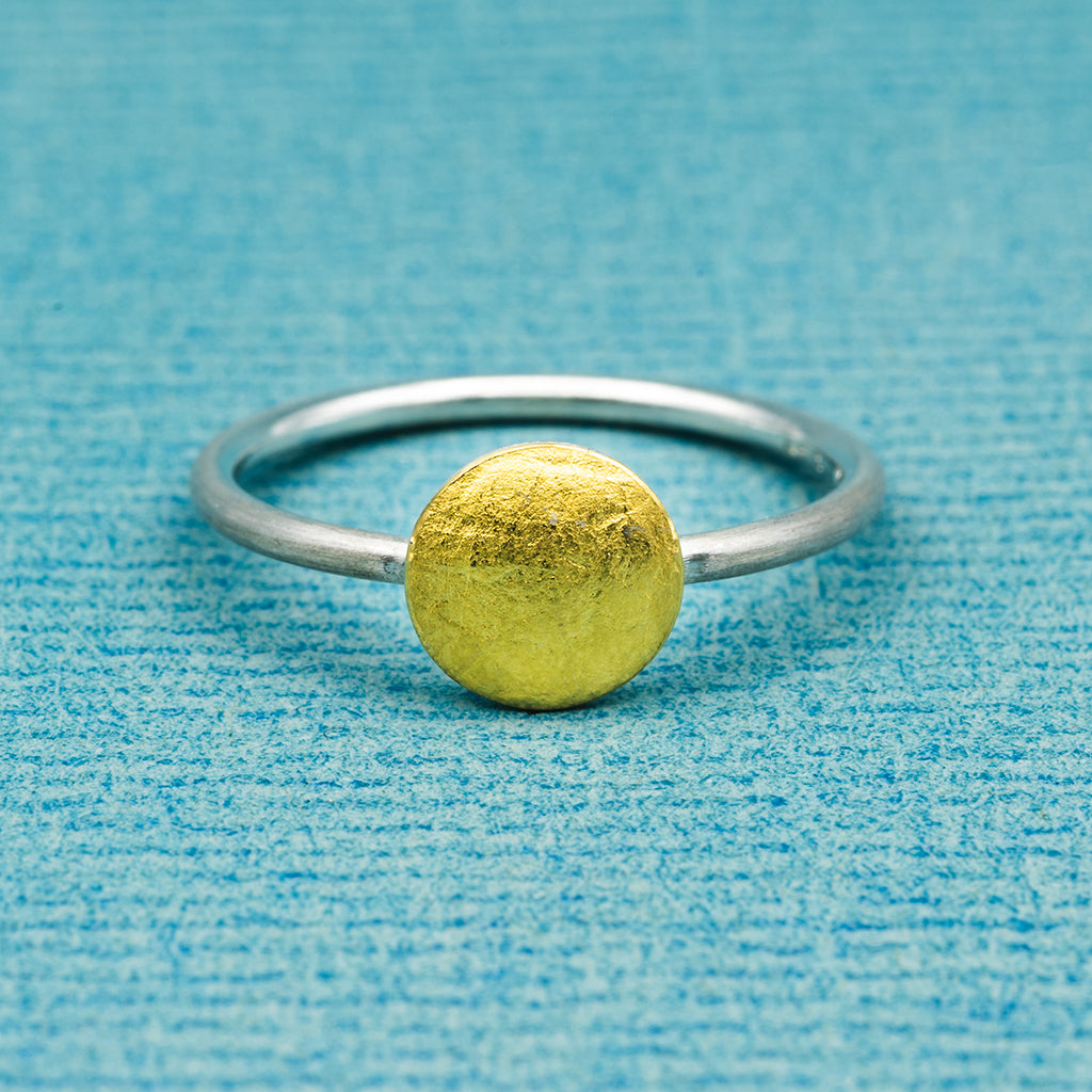 Ring (8,5 mm) - papiermatt, Stempel, rund, konvex