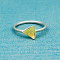 Ring (8 mm) - papiermatt , dreieckig, konkav
