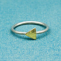 Ring (6,5 mm) - Hammerschlag "Finne", dreieckig, konvex