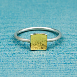 Ring (7,5 mm) -papiermatt, quadratisch, konkav