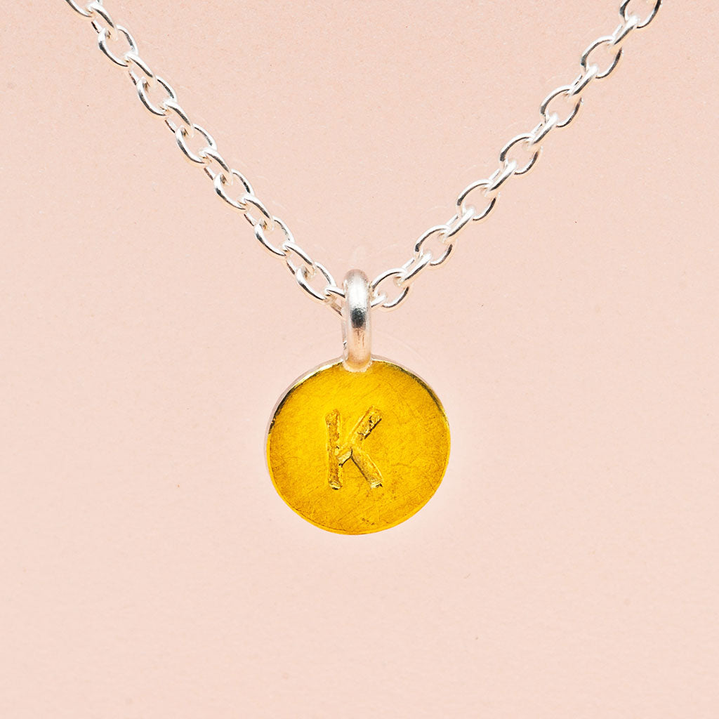 Kette (7,5 mm) - glattmatt, Buchstabe, rund