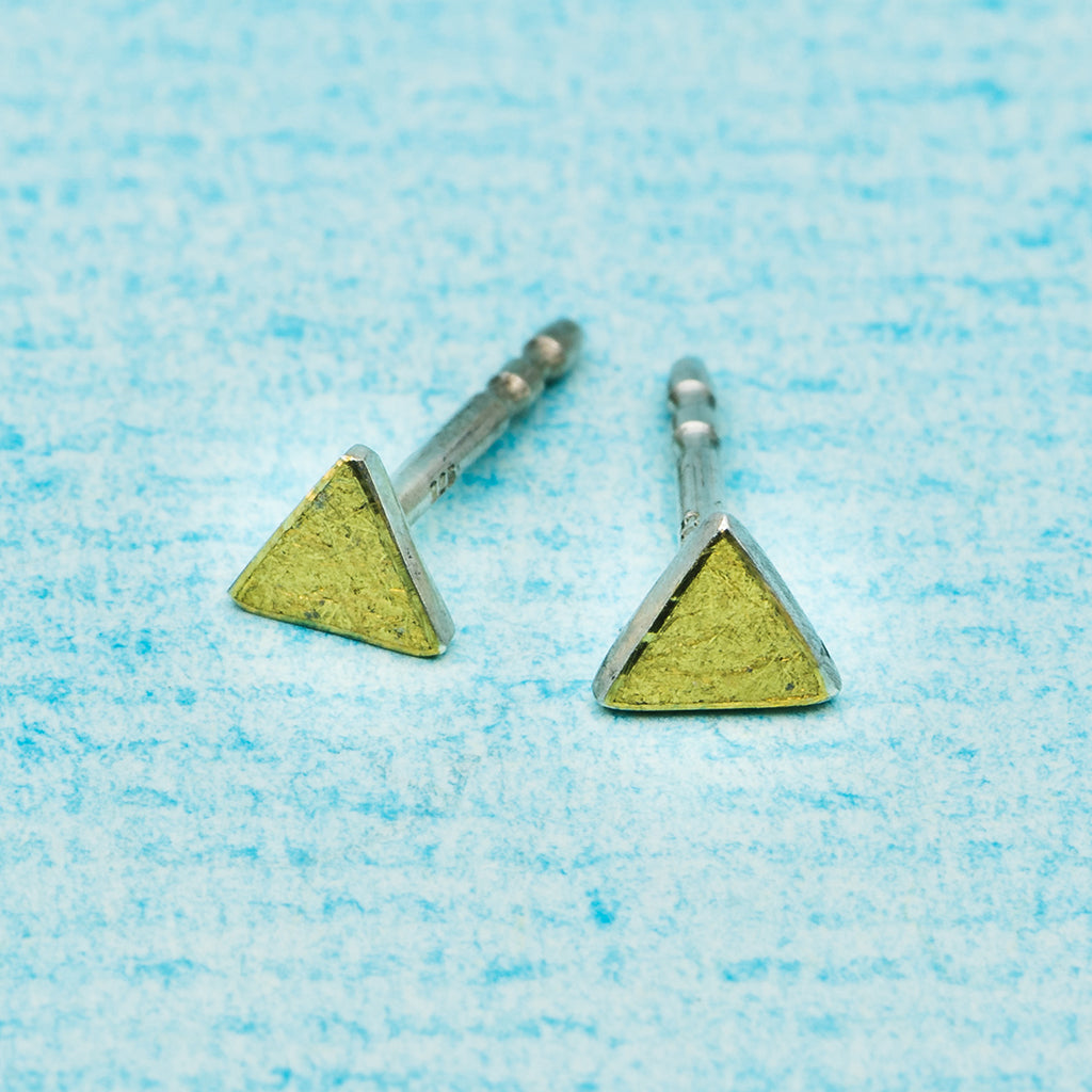 Ohrstecker (4,5 mm) - papiermatt, dreieckig