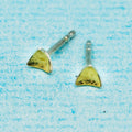 Ohrstecker (4mm) - papiermatt, dreieckig, konkav