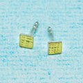 Ohrstecker (4 mm) - Hammerschlag "Finne", quadratisch