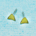 Ohrstecker (5,5 mm) - papiermatt, dreieckig, konkav